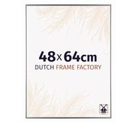 Dutch Frame Factory - Cornice 48x64 cm - Argento Lucente - Cornice per foto in Plastica con vetro plastico Antiriflesso - Cornice portafoto 48x64 cm - Easy