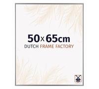Dutch Frame Factory - Cornice 50x65 cm - Argento Lucente - Cornice per foto in Plastica con vetro plastico Antiriflesso - Cornice portafoto 50x65 cm - Easy