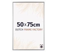 Dutch Frame Factory - Cornice 50x75 cm - Argento Lucente - Cornice per foto in Plastica con vetro plastico Antiriflesso - Cornice portafoto 50x75 cm - Easy