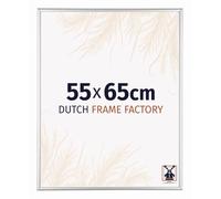 Dutch Frame Factory - Cornice 55x65 cm - Argento Lucente - Cornice per foto in Metallo con vetro plastico Antiriflesso - Cornice portafoto 55x65 cm - Kampen