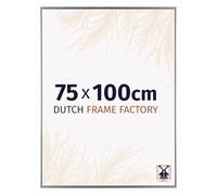 Dutch Frame Factory - Cornice 75x100 cm - Argento Lucente - Cornice per foto in Plastica con vetro plastico Antiriflesso - Cornice portafoto 75x100 cm - Easy