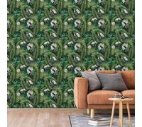 DUTCH WALLCOVERINGS Carta da Parati "Eden" Nero e Verde Scuro