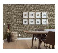 DUTCH WALLCOVERINGS Carta da Parati Galactic Marrone e Bianco