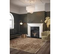 DUTCH WALLCOVERINGS Carta da Parati Palm Palace Nero e Oro