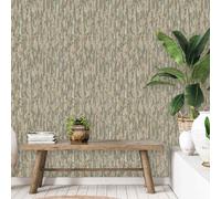DUTCH WALLCOVERINGS Carta da Parati Phoenix Verde e Beige