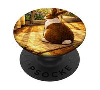 Dutchie Bunny seduto dentro mentre guarda fuori PopSockets PopGrip Adesivo
