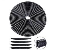 Dutreg 10 Metri Paracolpi Portiere Auto, Universale Protezione Del Bordo Della Porta Dell'auto In Gomma Forma Di U Protezione Con 4 Pezzi Protezione Paraurti Auto Per Berlina, Camion, Suv, Atv, Barche
