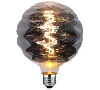 DUTSUGUAR Edison Lampadina Vintage E27 LED Vintage Dimmabile 4W Lampadine E27 Bianco Caldo, Lampadina LED Ideale per Nostalgia Decorativa e Retro Illuminazione, Vetro Grigio-1 pezzi-Φ150mm