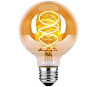 DUTSUGUAR Edison Lampadina Vintage E27 LED Vintage Dimmable 4W G80 Lampadine E27 Bianco Caldo, Lampadina LED Ideale per Nostalgia Decorativa e Retro Illuminazione, Vetro Ambrato-1 pezzi