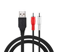 Duttek 1,5 m/1.5 m USB 2.0 maschio a 2 RCA maschio video AV convertitore a/v videocamera scheda di acquisizione audio splitter cavo adattatore per TV/Mac/PC usb 2.0 male to rca male