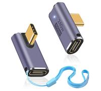 Duttek 240W USB C Angle Adapter, adattatore ad angolo usb c, tipo C 40Gbps estensione supporta 8K@60Hz, compatibile con Thunderbolt 3/4, Switch, MacBook, laptop e altri dispositivi Type C (2 pezzi)