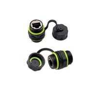 Duttek Accoppiatore RJ45 impermeabile, connettore Ethernet IP68 per uso esterno/industriale, accoppiatore Cat6/Cat5e femmina a femmina, adattatore di rete schermato RJ45 per montaggio a pannello