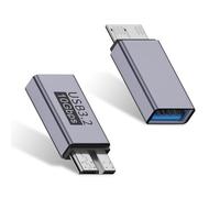 Duttek Adattatore da USB A a Micro B, 10 Gbps, da USB-C a Micro USB 3.2 Gen 2, adattatore di ricarica rapida compatibile con iPhone 15 Plus/15 Pro Max, WD My Passport External Drive, confezione da 2