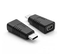 Duttek Adattatore da USB C a Mini USB, confezione da 2 | Adattatore da USB C maschio a Mini-B Mini-B a 5 pin femmina, convertitore USB 2.0 per dash cam, vecchia fotocamera digitale