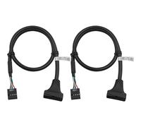Duttek Adattatore USB 3.0 a USB 2.0, connettore USB 3.0 a cavo USB 2.0, 19 pin USB 3.0 maschio a 9 pin USB2.0 femmina cavo adattatore convertitore 50 cm / 19,68 pollici (confezione da 2)