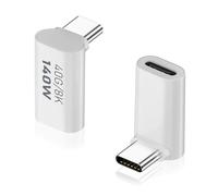 Duttek Adattatore USB C a 90 gradi 140W, USB C a 90 gradi 40Gbps, Extender USB C maschio a femmina a 90 gradi con supporto video 8K Cavo USB 4 per laptop, tablet e telefoni (2 Pack)