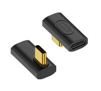 Duttek Adattatore USB C a 90 gradi 240 W PD, 40 Gbps USB C maschio a femmina ad angolo retto connettore USB C estensore per MacBook, iMac, iPad, Meta Quest, tablet, telefoni e altro (confezione da 2)
