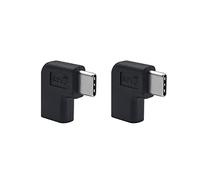 Duttek Adattatore USB C, Adattatore USB C Tipo C a 90 gradi, Adattatore di prolunga USB 3.1 Tipo C maschio a femmina destro e sinistro per laptop, tablet e telefono cellulare confezione da 2