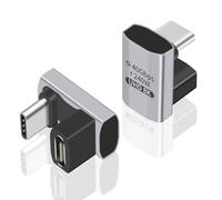 Duttek Adattatore USB C U (confezione da 2) Adattatore USB C a 180 gradi Supporto trasferimento dati 40 Gbps, ricarica 240 W e video 8K, adattatore angolare USB C compatibile per Thunderbolt 4/3,