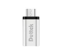 Duttek Adattatore USB c USB, Adattatore USB 3.1 Tipo C OTG, da USB C Femmina a Micro USB Maschio OTG (On The Go) convertitore di sincronizzazione Dati Adattatore (Argento)