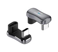 Duttek Adattatore USB Type C Angolo 180 Gradi, Confezione Da 2, Maschio A Femmina, Connettore A Forma Di U, Supporta 20 Gbps E Video 4K@60Hz Per Steam Deck, Switch, Tablet E Laptop