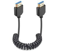Duttek Cavo a spirale HDMI a 2.1 HDMI da 1.2 m, Hdmi 2.1ultra ad alta velocità 48 Gbps, supporta 8 K a 60 Hz, 4 K a 120 Hz, compatibile con fotocamera, videocamera, monitor, PC e altro (dritto)