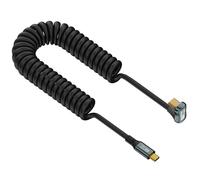 Duttek Cavo a spirale USB C a 180 gradi, 3,5 m, da USB C a USB C, 20 Gbps, USB3.2 tipo C maschio a maschio, cavo a spirale PD 100 W, ricarica rapida per iPhone, Steam Deck, MacBook