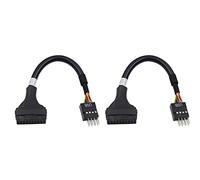 Duttek Cavo adattatore da USB 3.0 a USB 2.0, da USB 3.0 a USB 2.0, adattatore per scheda madre da 19 pin USB3.0 femmina a 9 pin USB2.0 maschio, convertitore da 15 cm (confezione da 2)