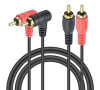 Duttek Cavo audio stereo subwoofer, cavi RCA to RCA da 1 metro, cavo audio maschio-maschio 2RCA a 2RCA per audio, altoparlanti, home theater, surround sound, HDTV, TV, studio, sound bar