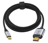 Duttek Cavo da USB tipo C a HDMI, 1,8 m, 4K tipo C maschio a HDMI maschio, Thunderbolt 4/3 compatibile con MacBook Pro 2021/2020, MacBook Air, iPad Pro 2021, Surface Book 2, Galaxy S23 e altri