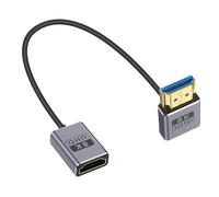 Duttek Cavo di prolunga HDMI 2.1 8K a 90 gradi, 30 cm, cavo HDMI maschio a femmina, cavo adattatore HDMI a 90 gradi ad alta velocità, larghezza di banda 48 Gbps, cavo HDMI per GH5S, PS5, Xbox One