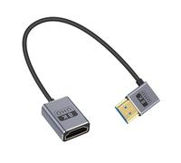 Duttek Cavo di prolunga HDMI ad angolo retto 8K, 30 cm, cavo HDMI maschio a femmina, cavo HDMI ultra sottile corto a 90 gradi da 48 Gbps, OD2,5 mm, supporto 8K a 60 Hz, 4K a 240 Hz, HDR dinamico,
