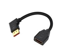 Duttek Cavo DisplayPort 2.1 ad angolo retto 16K 40 Gbps, 15 cm, cavo di prolunga corto DP a DisplayPort placcato oro per monitor 8K/120Hz, 4K/240Hz, MacBook Pro, PS5