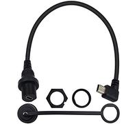 Duttek cavo mini USB per montaggio a pannello, angolato a sinistra, mini cavo USB per cruscotto da maschio a femmina, per auto, barca, moto, camion, cruscotto, 30 cm