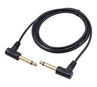 Duttek, cavo mono per chitarra da 6,35 mm con angolo retto da 90 gradi da maschio a maschio, per chitarra elettrica, basso, amplificatore, tastiera, mixaggio da 1,5 m