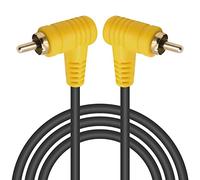 Duttek Cavo RCA da 90 gradi 1,5m, Cavi RCA Audio alta qualità in oro per home theater e DVD o altro con apparecchiature di connessione audio