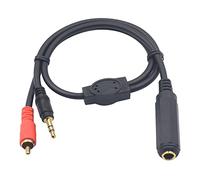 Duttek Cavo splitter per cuffie, cavo audio stereo TRS da 3,5 mm maschio a 6,35 mm 1/4 femmina, cavo audio stereo da 6,35 mm femmina a RCA maschio, 0,5 m