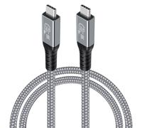 Duttek Cavo USB 4 da 240 W per Thunderbolt 4/3, cavo da USB C a USB C da 40 Gbps, supporto video 8K a 60 Hz, USB tipo C maschio a maschio, cavo intrecciato in nylon compatibile con MacBook, iPad Pro,