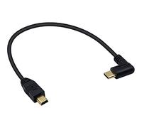 Duttek Cavo USB C a Mini USB, cavo Mini USB a USB C 90 gradi, convertitore USB 3.1 tipo C maschio a mini USB maschio per fotocamera, MP3 e altri dispositivi Mini USB 26 cm