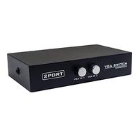 Duttek commutatore switch a 2 porte VGA 15 HDF (1 host 2 display/2 host 1 display), commutatore VGA a 2 vie, commutatore per PC, laptop, desktop, monitor, proiettore, TV