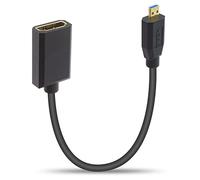 Duttek Micro Hdmi a Hdmi Extender Cavo 2.1 0.3m, Hdmi 2.1ultra ad alta velocità 48Gbps, 4K@120Hz, adatto per la porta Micro Hdmi di Notebook/Fotocamera per collegare HDTV/monitor (dritto)
