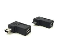 Duttek Micro USB a Mini USB Combo Adattatore, ad Angolo retto 90 Gradi 1 PC Mini USB Maschio a Micro USB Femmina Adattatore + 1 PC Mini USB Femmina a Micro USB Maschio Adattatore Convertitore