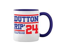 Dutton Rip 24 We'll take it to the train station Yellowstone Bianco tazza di caffè con Blu Rim & Handle Mug