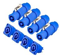 DUTTY Connettore powercon 3Pin 20A amplificatore per presa aerea e altoparlante Presa di alimentazione a tre core per adattatore powercon nac3mpa 4pcs (ingresso)