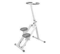 dutwirtz Macchina passo-passo per scale con manubrio regolabile e pedali, display LCD, per allenamento completo del corpo, scalatore verticale per allenamento cardio a casa, bianco