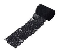Duuclume Nastro di Pizzo Vintage Nero 6,1 cm x 4,5 m - Elastico per Cucito, Artigianato, Matrimoni, Confezioni Regalo e Decorazioni per la Casa