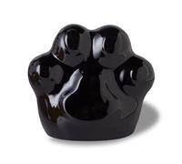 Duuclume Urne commemorative per cani e gatti, in ceramica, realizzate a mano, a prova di umidità, regalo di ricordo per la perdita di animali domestici (nero)