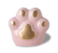 Duuclume Urne commemorative per cani e gatti, in ceramica, realizzate a mano, con simpatica stampa a forma di zampa, a prova di umidità, regalo di ricordo per la perdita di animali domestici (rosa e