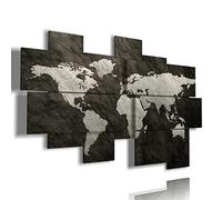 duudaart Quadro mappamondo Moderno 3D multilivello Quadri Cucina