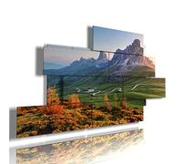 duudaart quadro montagna passo di giau moderno e multilivello 3d quadri moderni paesaggi verde monti stampa da parete per soggiorno camera letto